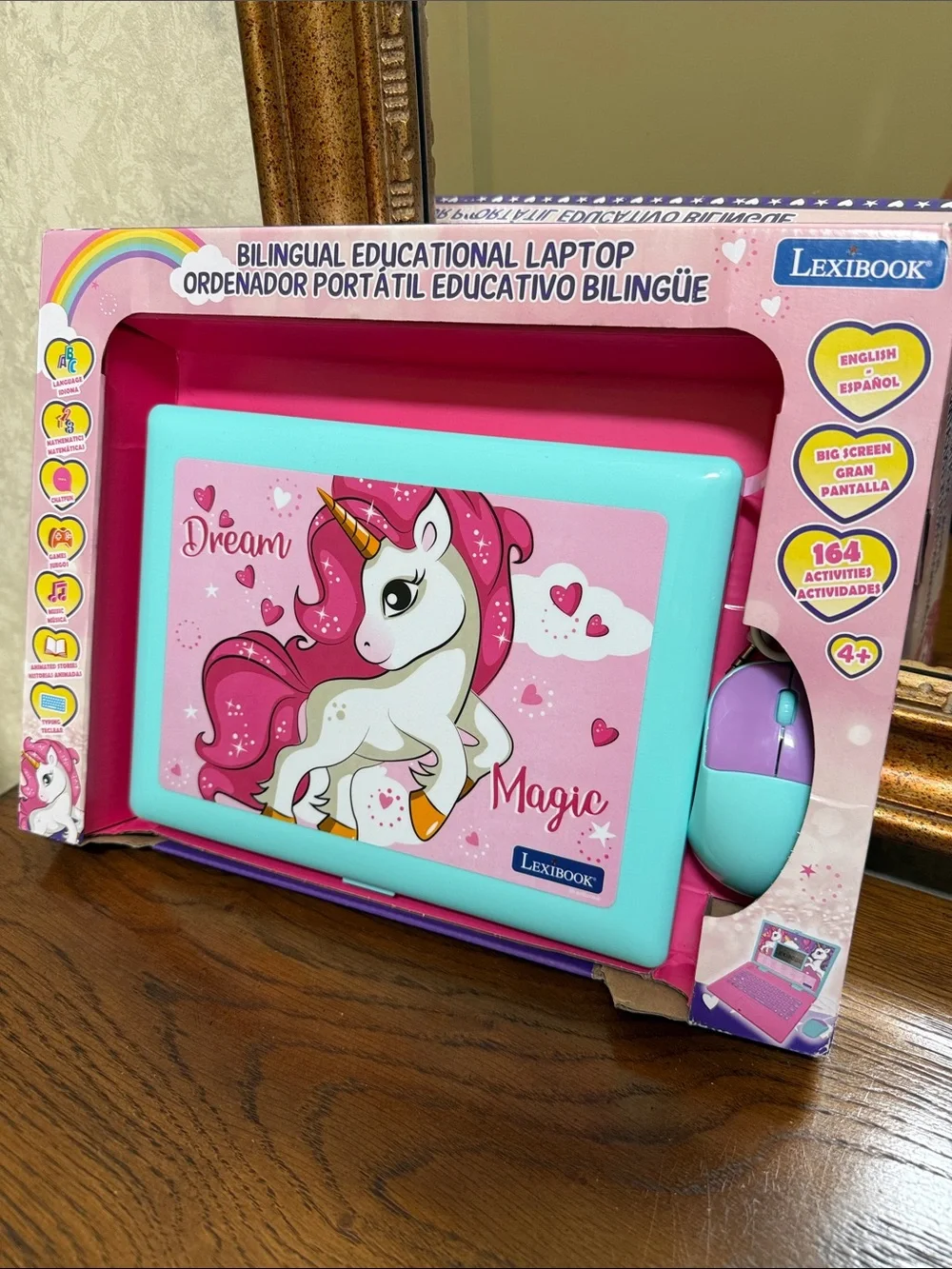 Unicorn Bilingual Educational Laptop Tablet - Pink & Teal. 164 Activities. 4+.